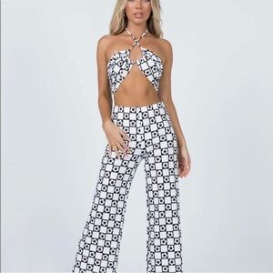 Princess Polly Black and White Patterned Jumpsuit